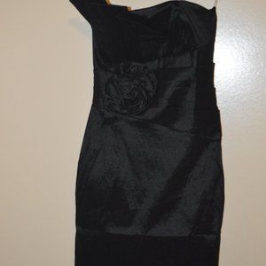 NWT Black Satin Dress